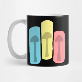 Primary Color Mushrooms Mug